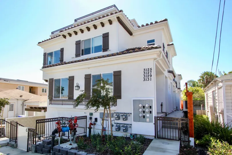Phenomenal white condo complex in Point Loma at Keats Place, California