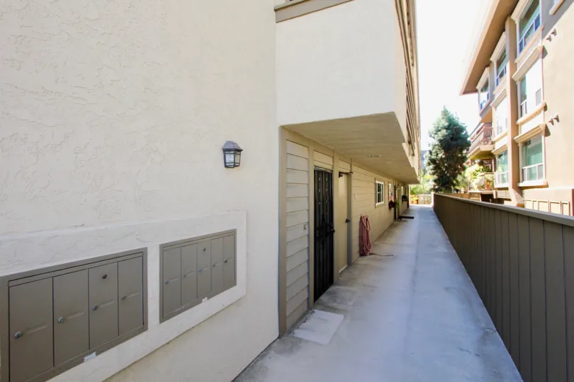 Back side of the building with compound in La Playa Bayshore