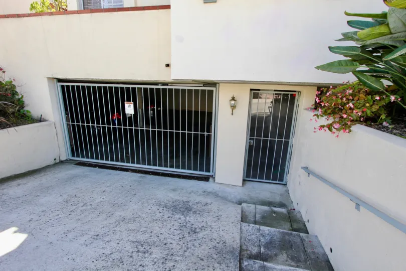 View of underground parking at La Playa Blanca in Point Loma, CA