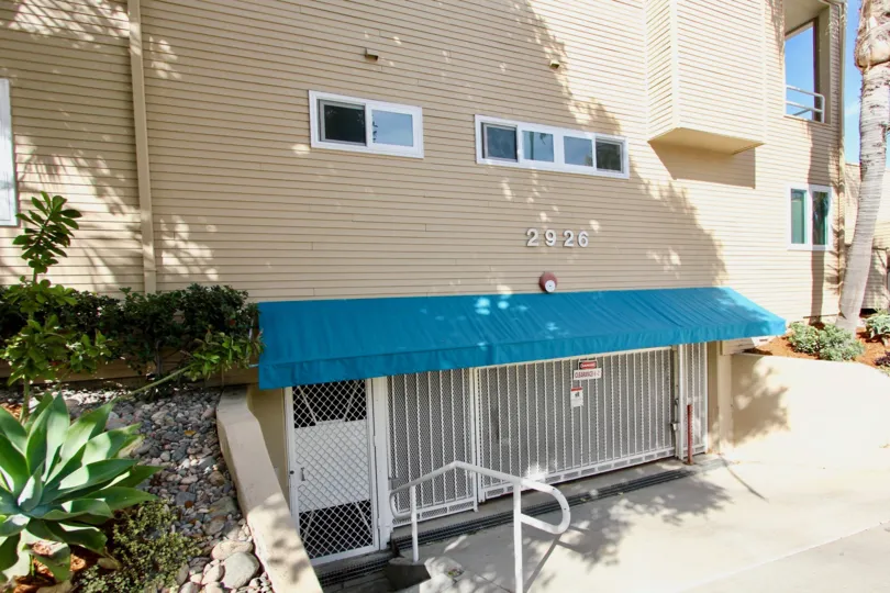 California Point Loma La Playa Cove Underground Parking Garage and Entrance