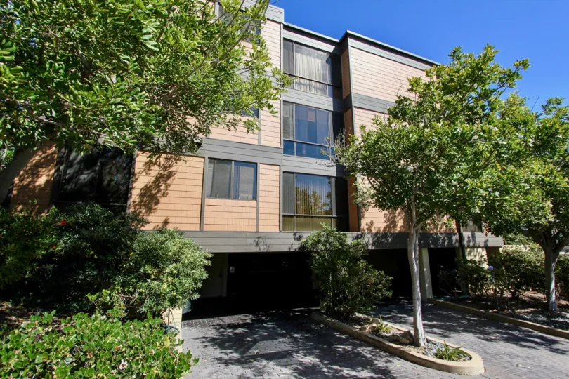 An apartment at La Playa in Point Loma CA, surrounded by trees