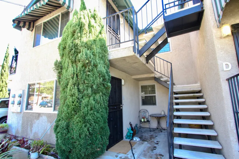 oliphant condo stairway in point loma california, apartment D view