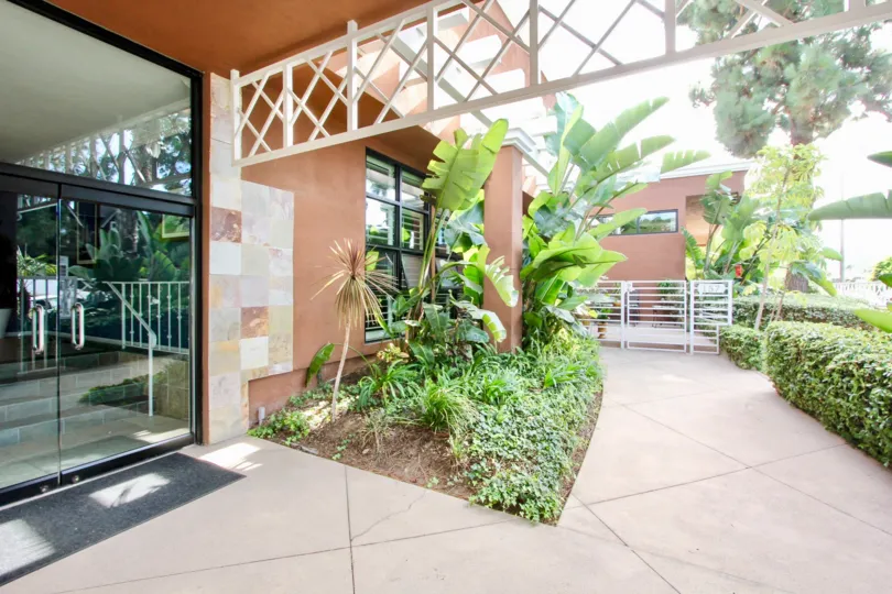 THE COMPLEX IN THE YACHT CLUB CONDOS WITH THE BANANA TREES, PLANTS, TREE