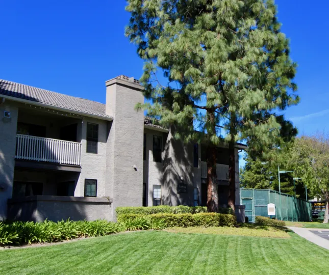 Red and brown residential units at Carmel Trails in Rancho Bernardo CA