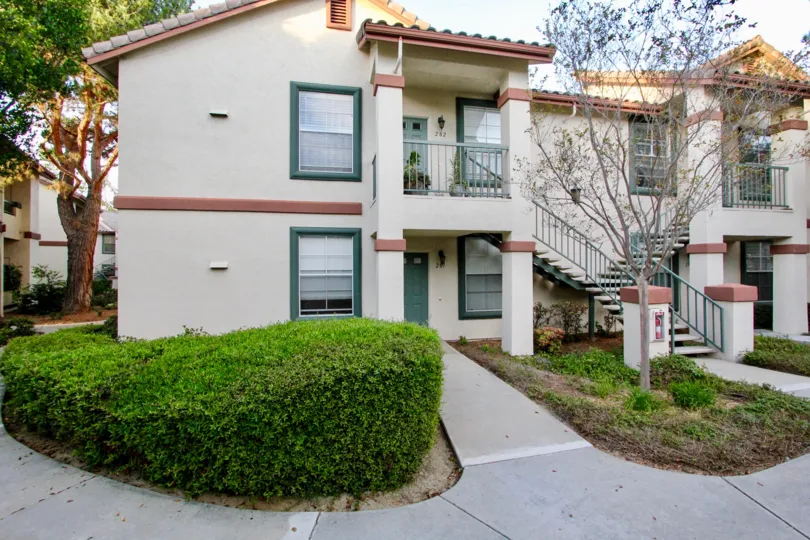 An entry to a multiunit house in the Hilltop community.