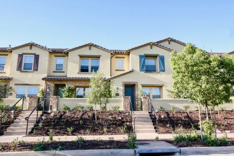 Three story homes with stairways at Mandolin in Rancho Bernardo California