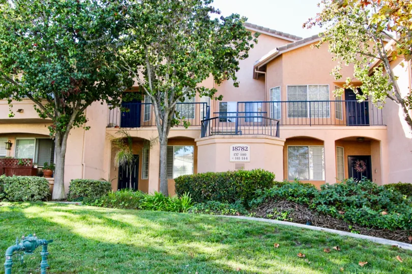 The beautiful community of Morada colored by pastels in Sunny, California / Residential Community of Morada in the city of Rancho Bernardo, Califoronia.