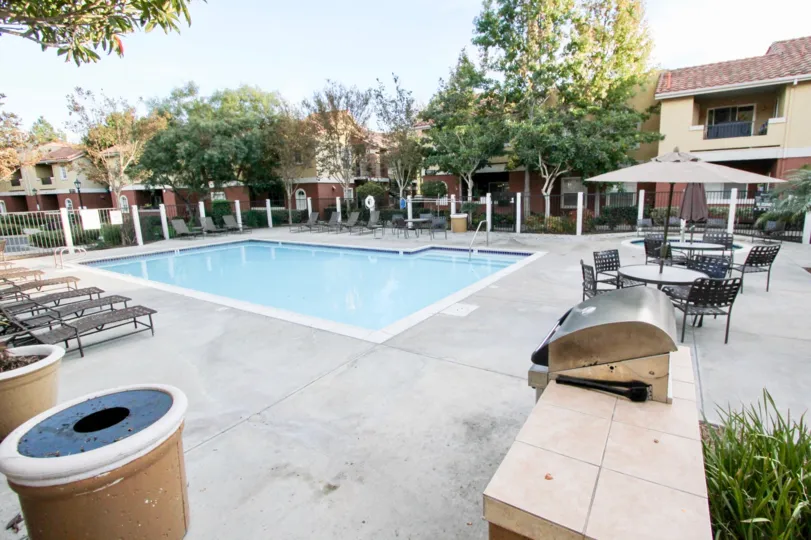 In Sabre Terrace has swimming pool, dinning tables and chairs for give relaxation to mind