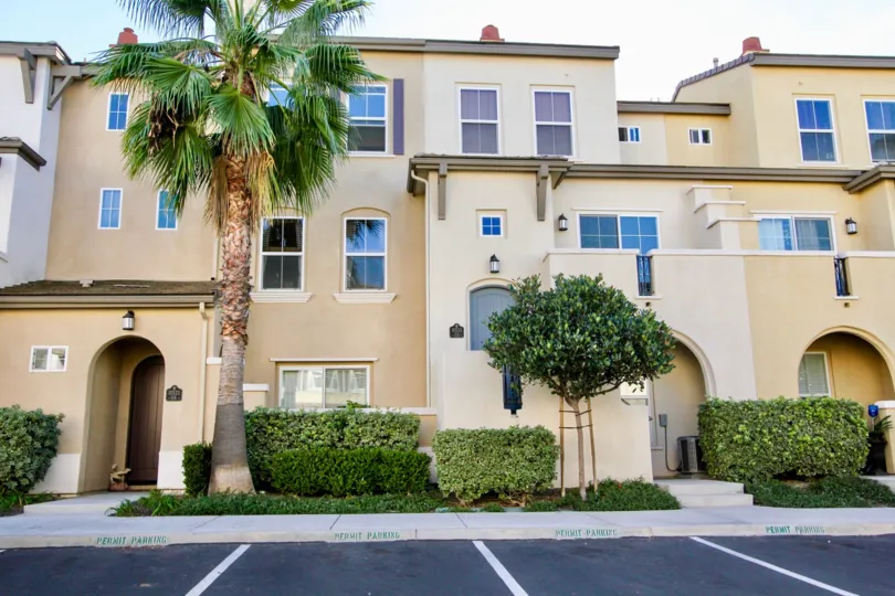 Three story condominiums inside San Moritz in Rancho Bernardo California