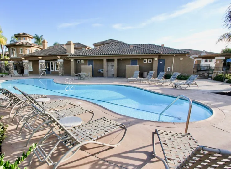 A day in Savannah Terrace with swimming pool and sitting chair
