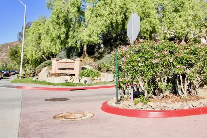 Road and park junction in Rancho Bernardo, California
