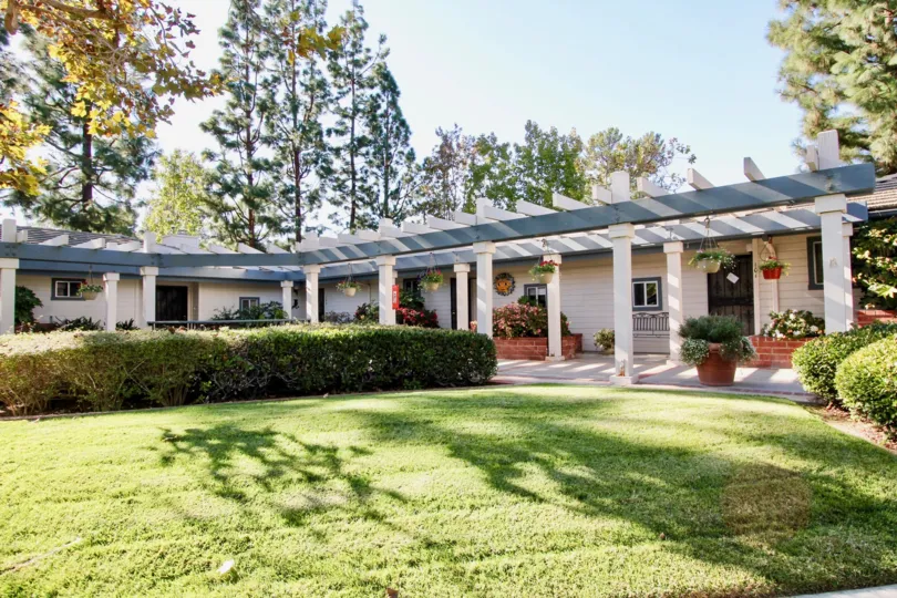Professionally landscaped with surrounding woods is heaven on earth at the Chateau in San Marcos, CA