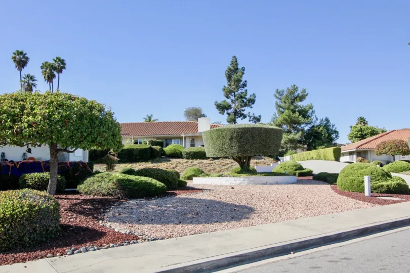Articulate landscaping highlights the beautiful Highland Casitas Community