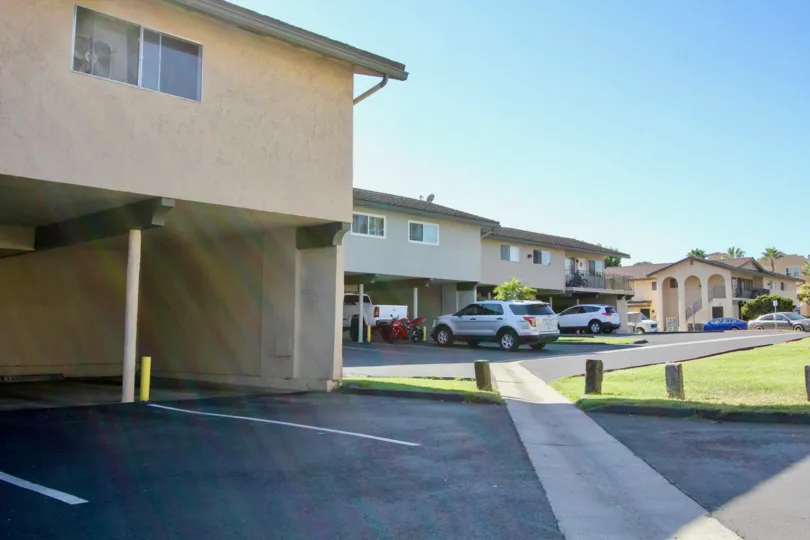 Plenty of parking available at the sunny Lake Park Villas