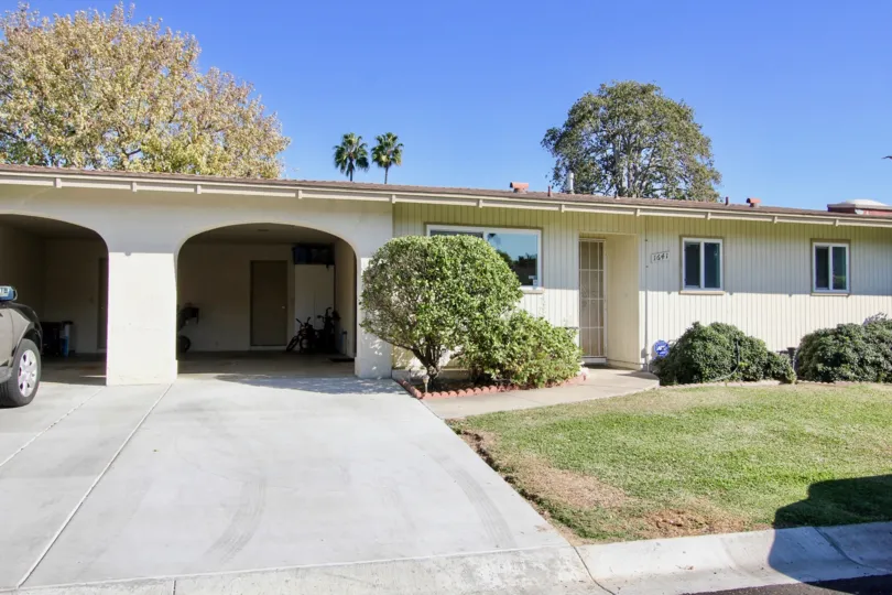 Two archways inside Lake San Marcos Villas at San Marcos California