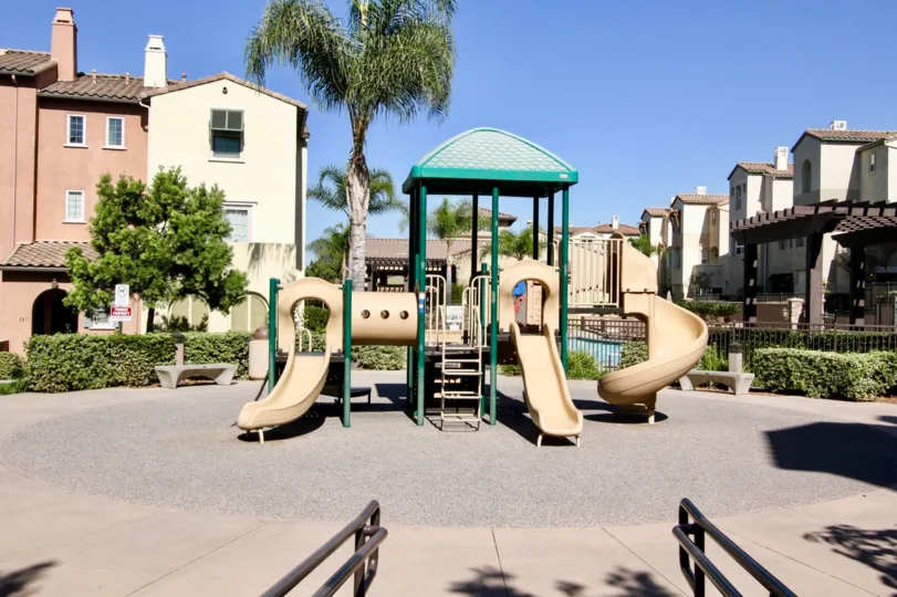 Madiera playground with surrounding condominiums San Marcos California
