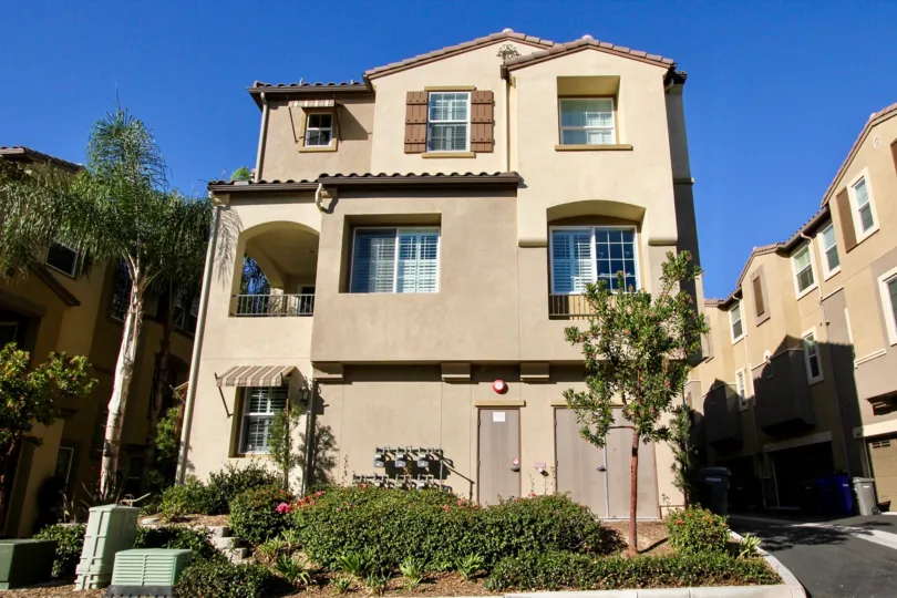 Side view with Doors and Varendas of Magnolia community, San Marcos, CA