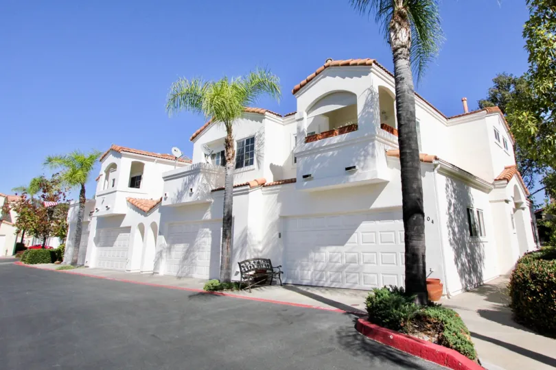Two story housing units in Villa Aspara at San Marcos California