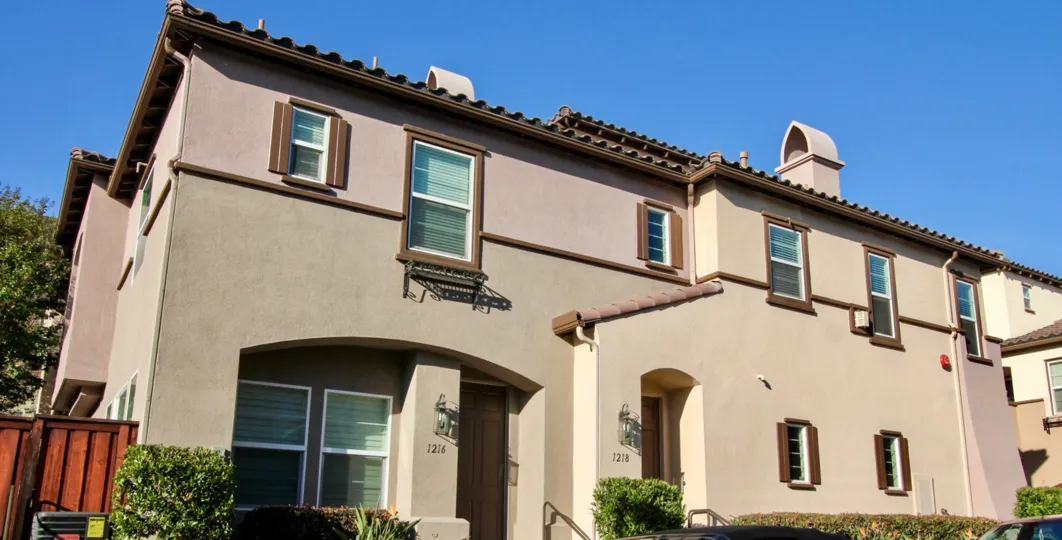 Pink condos inside the Westridge Community in San Marcos CA
