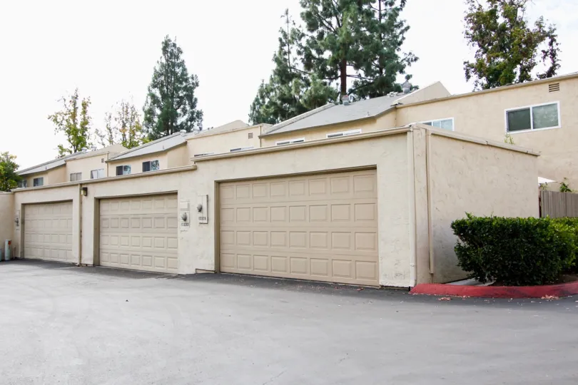 Corsican Villas in Sanfee, California, featuring garages of townhomes