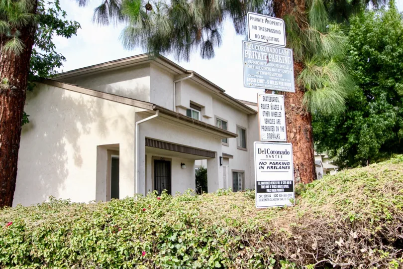 Del Coronado Santee Community within Santee, California is surrounded by gorgeous, tall trees and green shrubbery. The multi-level options make the community very spacious.
