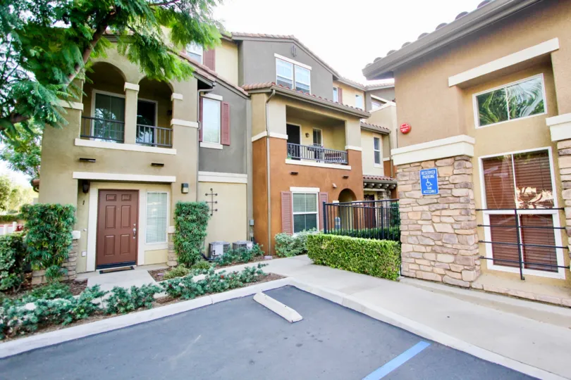 Morningside, Santee  ,California,beige building,brown door