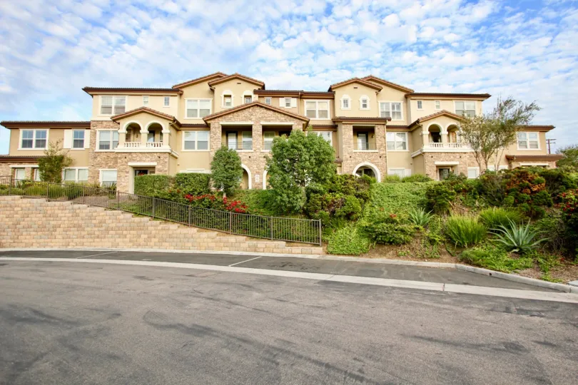 The Impressive Facade of the Condos of the Northstar Sky Ridge Community in Santee, CA