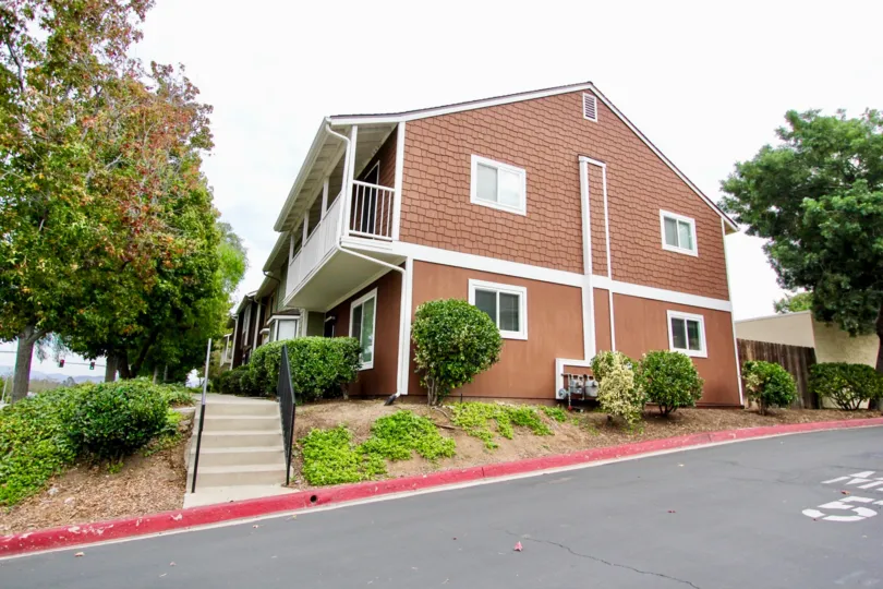 A street view of the Pepperhill Townhomes in Santee, California.