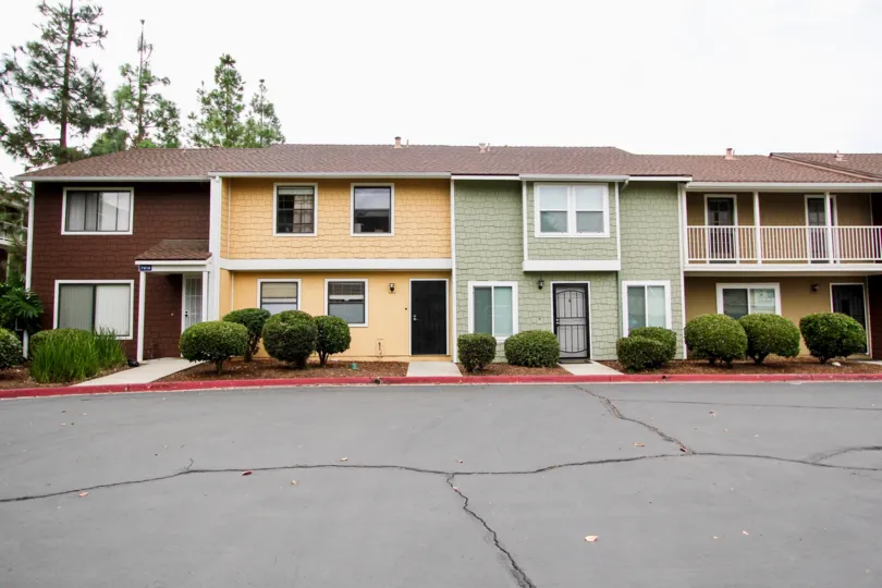 Pepperhill Townhomes,: Santee  , California,elegant building, grey road