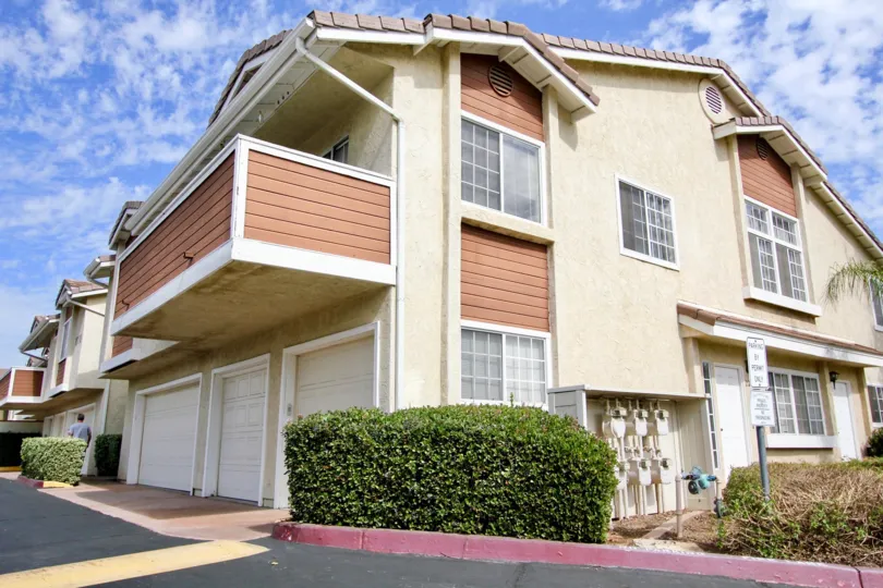 The Lakes, Santee  . California,trimmed bushes,man