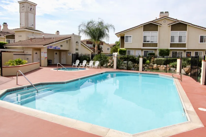 The Lakes  , Santee , California,swimming pool,black fence