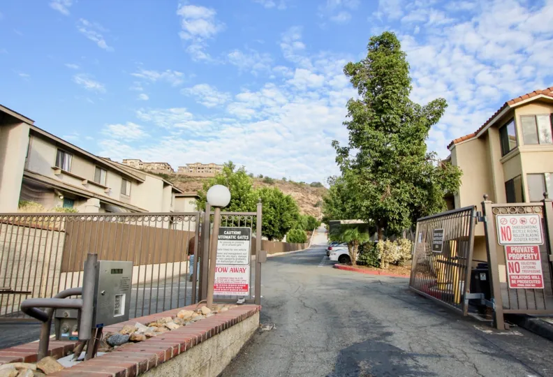 Entrance to the community of Towne Villas, Santee, California