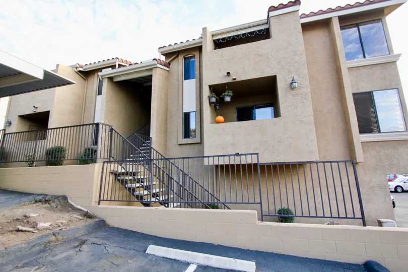 Towne Villas  , Santee ,: California, brown building,glass window