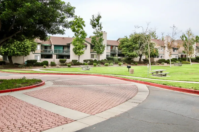 Series of houses and greenery in Ranchwood Park from Spring Valley, California