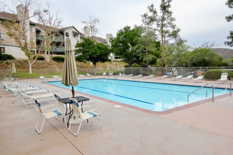 Condo Propertie community swimming pool, spa and tennis courts which is located directly across from the unit... just steps away