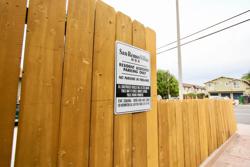 San Remos Villas ,Spring Valley ,California,white sky, wooden fence