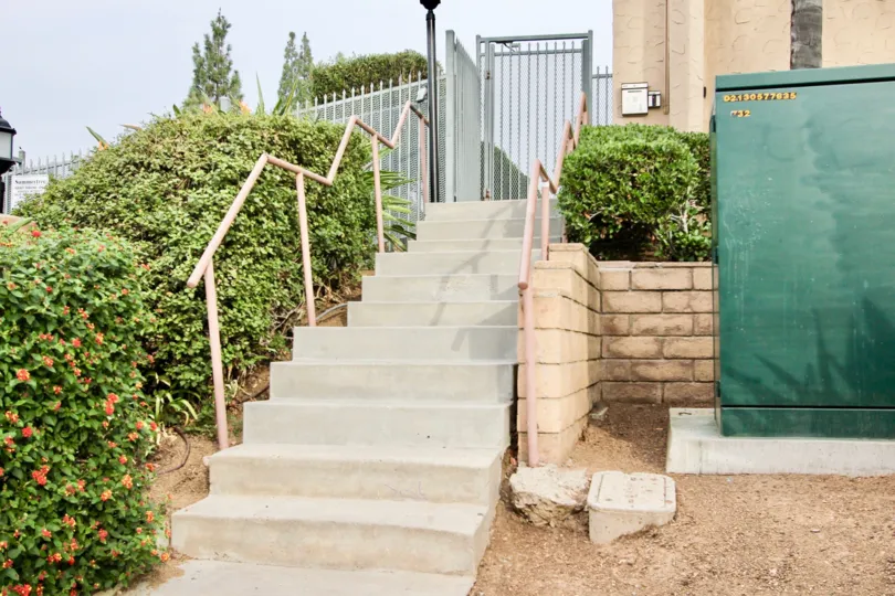 Summertree  , Spring Valley  ,California, staircase.plants