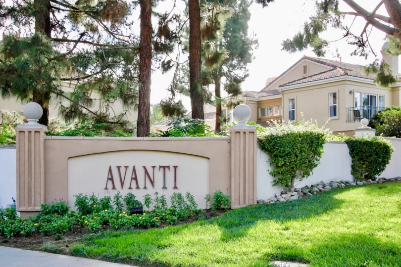 Community sign at Avanti in University City California
