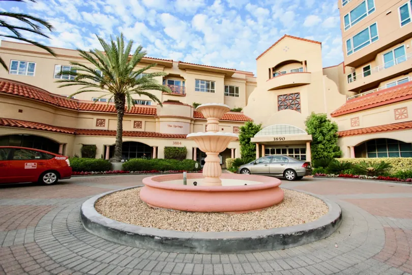 Found surrounded by residential buildings at Pacific Regent La Jolla in University City California