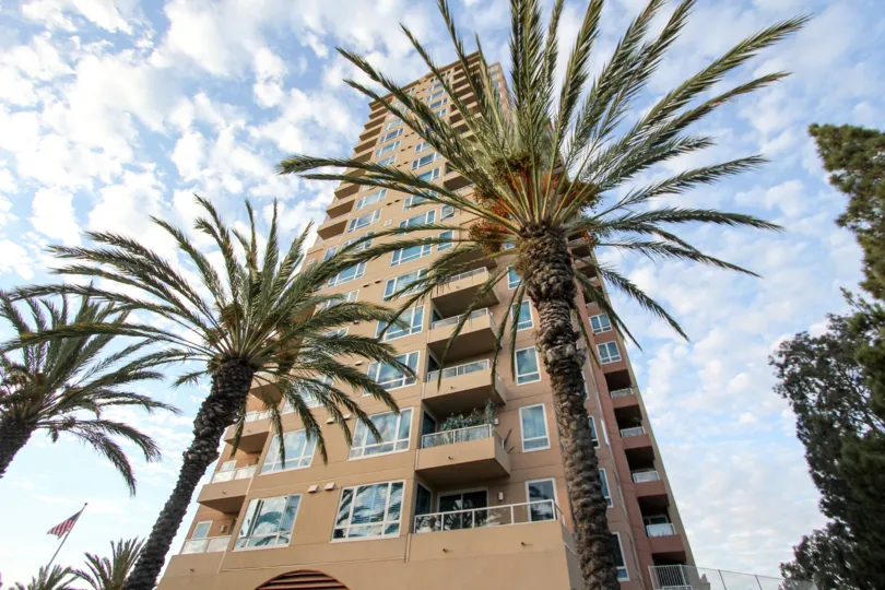 : Pacific Regent La Jolla , University City  , California. clouds, skyscraper