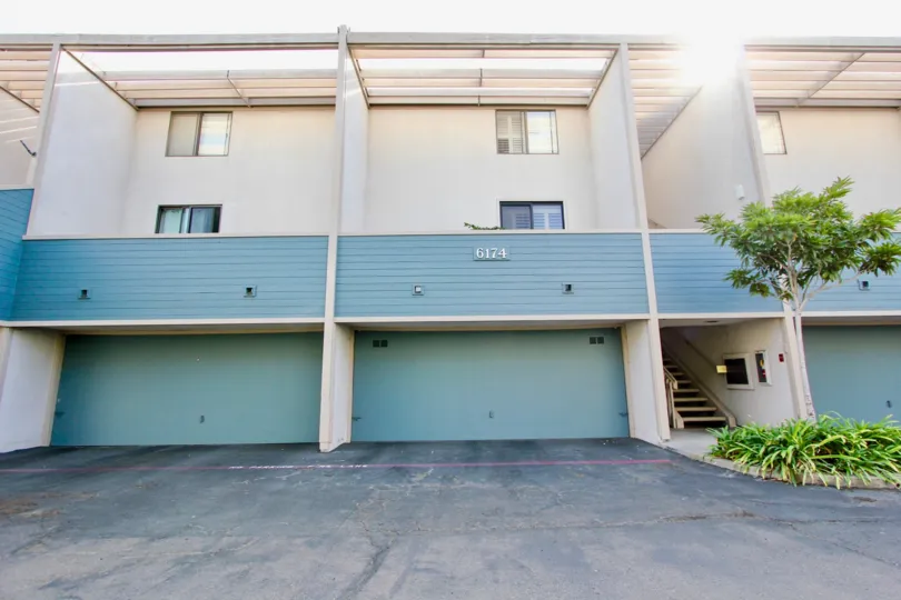 The Park in University City, California: Garages with Foliage