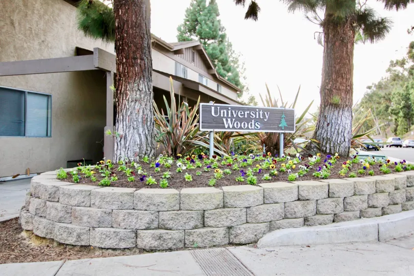 University Woods in University City, California, Front Entrance Sign