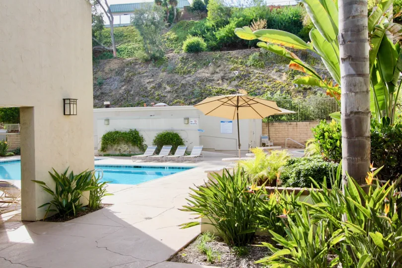 Villas at University Park , University  city, California, plants , swimming pool