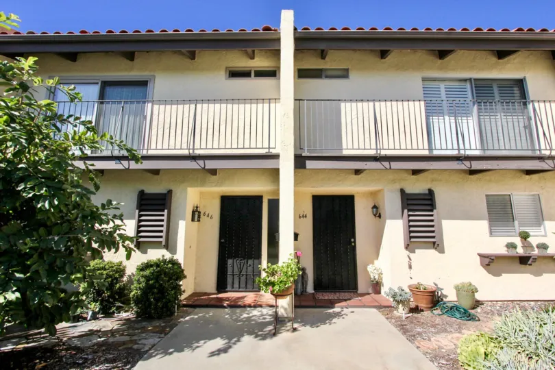Tiled house with balcony and greenery in  Bel Air Vista, Vista CA