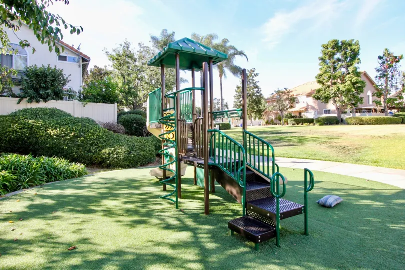 Playground near housing units at California Villas in Vista California