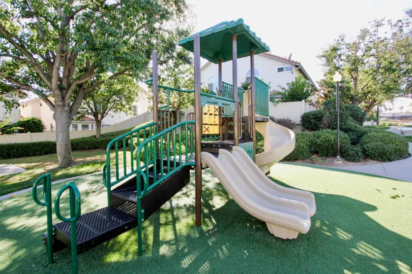 The park in the California Villas has Children Slider with meadows and trees