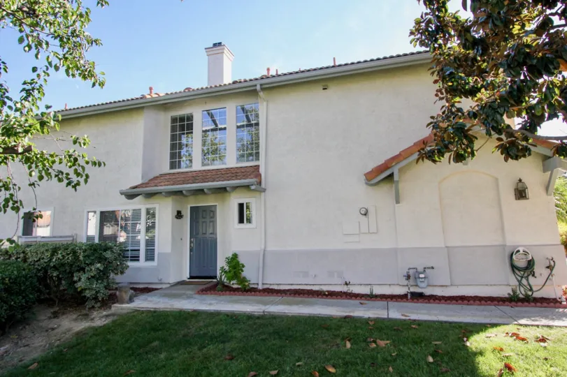 Entrance of a large house in the California Villas neighborhood