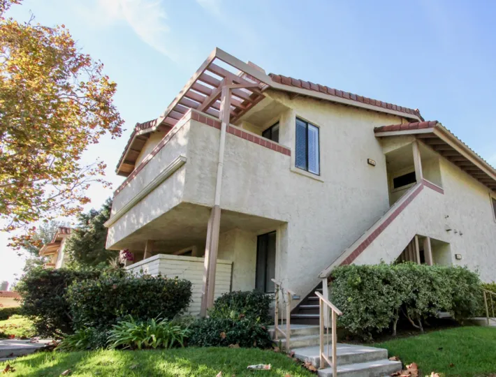 A view of an apartment building at Shadowridge Glen in Vista, California.