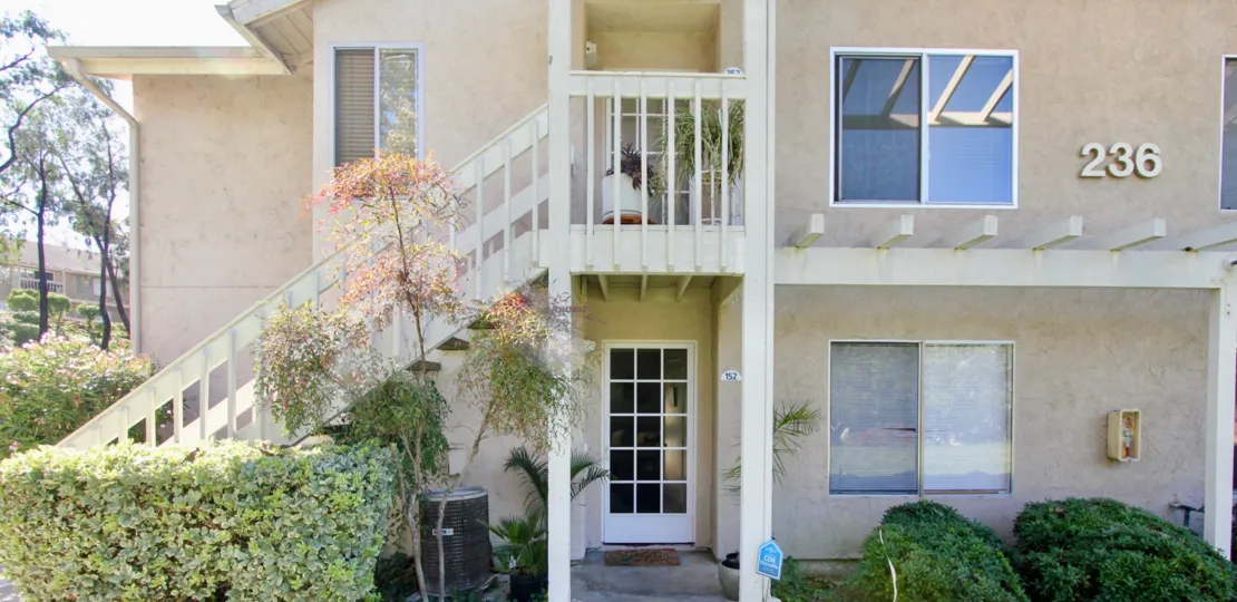 Housing with attached stairway at The Park in Vista California