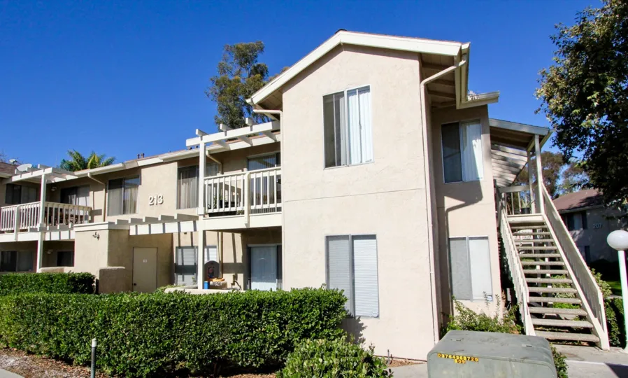 Very exclusive staircase with balcony sit out area in The Park, Vista, California.